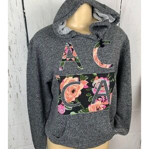 Neff Hoodie Sweatshirt Pullover Heather Gray Floral Tropical AC CA Skateboard XS